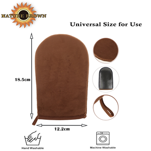 Tùy chỉnh màu sắc kích thước nhung sunless cơ thể Tanner giả <span class=keywords><strong>tan</strong></span> Applicator Mitten với <span class=keywords><strong>tan</strong></span> gia tốc Bronzing găng tay tự thuộc da MITT - Product Image 3