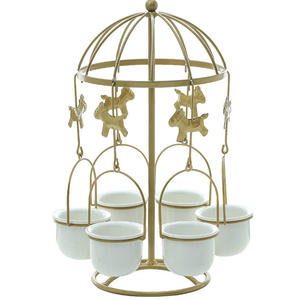 Nuevo Soporte Giratorio para Plantas con 6 Macetas de Cerámica para Suculentas, <span class=keywords><strong>Maceta</strong></span> Decorativa para Escritorio, <span class=keywords><strong>Maceta</strong></span> Colgante para Plantas, Cactus, Bonsái - Product Image 1