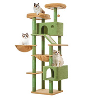 Arbre à chat moderne en sisal durable et écologique de 84,6 pouces à 5 niveaux avec emballage en carton