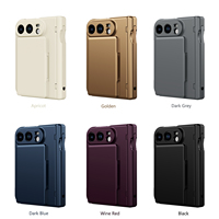 Étui de téléphone pour iPhone Duo avec protection d'écran intégrée, porte-cartes, emplacement pour stylo, protection de la charnière, SG054