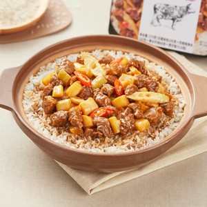 Comida de arroz de ternera autocalentable con certificación Halal, brotes de bambú prefabricados, cenas familiares instantáneas, horarios ocupados, harina de Konjac - Product Image 5