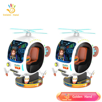 Lunettes VR Golden Hand 3D Extreme Flight Simulator pour jeux de course, en plastique et métal, alimentation 110/220V 800W, japonais, espagnol, anglais, UE