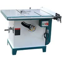 Scie à table verticale pour le bois, machine de découpe facile à utiliser, moteur 380V 3KW DAWNTECH, garantie 3 ans, biseau à droite 0-45°, 100cm x 50mm