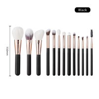 Ensemble de 13 pinceaux de maquillage Kabuki de haute qualité pour poudre et blush, poils synthétiques or et argent, manche en bois, idéal pour le visage et les voyages, convient également au rasage.