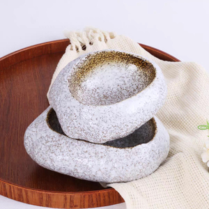 Tazón de Piedra <span class=keywords><strong>Creativo</strong></span> Japonés, Vajilla de Cerámica, Plato para Sashimi y <span class=keywords><strong>Sushi</strong></span>, Decoración de Alimentos, Tazón para Postre, Tazón para Cocina y Hogar - Product Image 4