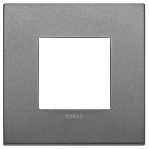 Vimar Classic 2M Matt Slate <b>Plate</b> 9.6x9.6cm <b>Wall</b> Switch Cover - Product Image 1