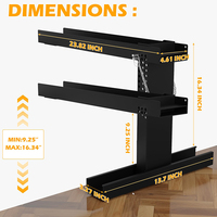 Stabilisateur d'escalier JH-Mech pour échelles simples, pliables, réglable de 12 à 18 pouces, pieds en acier, niveleur d'échelle