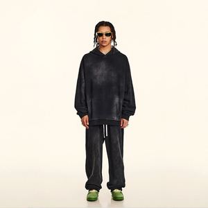 Sudaderas con capucha deportivas personalizadas, chándal deportivo con materiales ecológicos French Terry Hoodie Heavyweight Jogger Set - Product Image 6