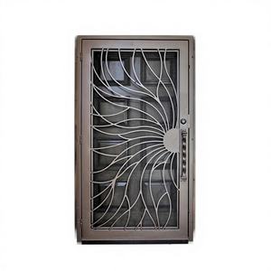 Proveedor y Exportador de Alta Calidad, Puertas Individuales de Hierro Forjado Personalizadas, Acabado Manual, Anti-Robo - Product Image 1