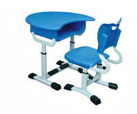 Table et chaise en plastique pour l'école, bureau et chaise d'école réglables, mobilier de classe, bureaux et chaises d'école en ensembles scolaires