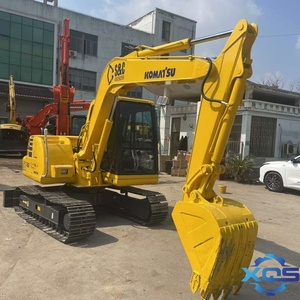 Mini-excavatrice Komatsu PC60 de 6 tonnes d'occasion, machine de construction sur chenilles hydraulique, pelle de terrassement, pompe PLC, roulement, boîte de vitesses, moteur - Product Image 3