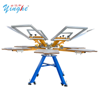 Nueva Máquina de Serigrafía Manual de 6 Estaciones Yinghe, Impresora de Serigrafía para Camisetas de 6 Colores, Área de Impresión de 400x500 mm