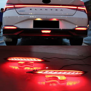 Reflector de parachoques trasero para Hyundai <span class=keywords><strong>Elantra</strong></span> 2021 <span class=keywords><strong>2022</strong></span>, luz de freno, lente roja, luz LED antiniebla de advertencia, señal de giro - Product Image 6