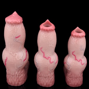 FAAK Funda de silicona para pene con nudo color piel, extensor de pene, anillo para pene, realzador sexual para hombres - Product Image 1