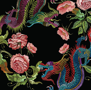 Nouvelle sortie : Tapis de mahjong de luxe carré 32,5x32,5 pouces, série Dragon en caoutchouc, pliable et écologique, pour casino, jeux d'argent et poker texan - Product Image 1
