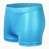 Shorts de gymnastique pour filles Vatten, brillants, or et noir, en polyester métallisé haute élasticité, livraison rapide, vêtements de danse en stock