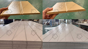 Revestimiento de <span class=keywords><strong>Fachada</strong></span> Exterior Ignífugo A1, Tablero de Fibrocemento de 9 mm, Revestimiento de <span class=keywords><strong>Cemento</strong></span> con Ranuras Verticales, Revestimiento de Protección Contra Lluvia, Panel VJ - Product Image 2