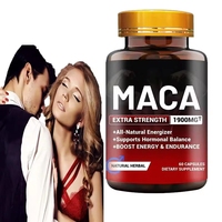 Capsules de Maca et d'Extrait de Poivre Noir en Gros – Puissant Tonifiant, Santé Immunitaire, Croissance Capillaire, Qualité Alimentaire Naturelle pour Hommes