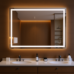 All'ingrosso della fabbrica Frameless bagno Smart <span class=keywords><strong>LED</strong></span> specchio grande rettangolo vetro Float con retroilluminato IP44 nominale luce a <span class=keywords><strong>LED</strong></span> - Product Image 2