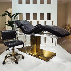 <span class=keywords><strong>Table</strong></span> <span class=keywords><strong>de</strong></span> <span class=keywords><strong>massage</strong></span> moderne <span class=keywords><strong>rose</strong></span> à 3 moteurs en métal plaqué or avec base en acier inoxydable Lit <span class=keywords><strong>de</strong></span> salon <span class=keywords><strong>de</strong></span> beauté du visage électrique Spa - Product Image 6