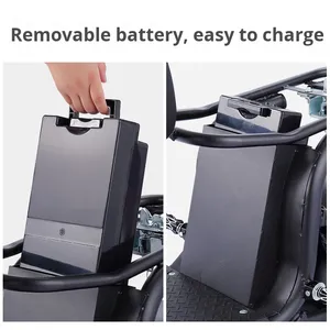 Scooter Eléctrico de Dos Plazas con Ruedas Grandes para Adultos, Modelo Nuevo con Neumáticos Anchos, Batería de Litio Inteligente para Desplazamientos Urbanos, para Harley X9 - Product Image 4