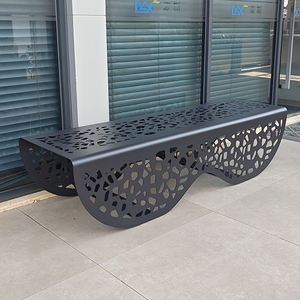 Banc moderne de centre commercial de parc en métal d'intérieur/extérieur banc de sublimation d'anti-empreinte digitale pour l'usage de jardin - Product Image 4