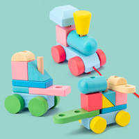 Jouets éducatifs pour enfants, blocs Montessori, vente en gros pour enfants, Match Brinquedo Kinderspielzeug Mainan Anak Baby Toy Train