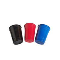 Logo Kustom Merah PP Gelas Sekali Pakai 16 Oz untuk Pesta, Mini Tasting, Beer Pong, Shot Glass, dan Acara Lainnya
