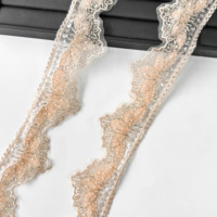 Ruban de garniture en dentelle brodée perlée fleur festonnée Organza bord Guipure dentelle coupe pour bricolage couture, artisanat