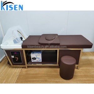 Kisen Cheap Salon Furniture Massage Table High-<b>end</b> Fashion Custom Color Facial Spa Hair Washing Shampoo <b>Bed</b> - Product Image 5