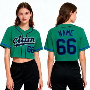 Vente en gros de t-shirts de baseball à manches courtes de style coréen respirants, taille plus, pour filles, maillots de <span class=keywords><strong>cheerleading</strong></span> - Product Image 2