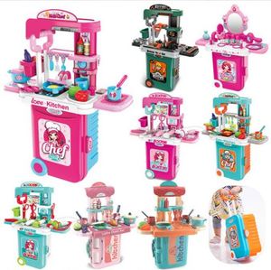 2022 Children Food Toy Pretend <b>Play</b> <b>Kitchen</b> Breakfast Suitcase Set <b>Plastic</b> Children House Roll <b>Play</b> Pretend - Product Image 6