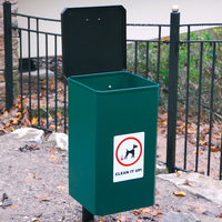 Poubelle extérieure résistante aux intempéries en acier inoxydable pour installations publiques