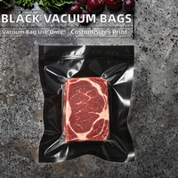 Sacs sous vide noirs en nylon pour l'emballage de produits frais, de viande et plus encore, congelés ou réfrigérés