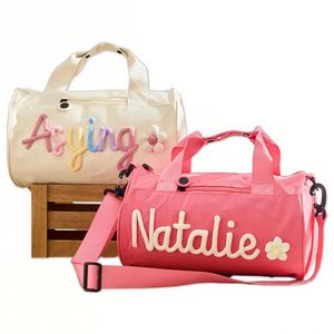 Sac à dos de danse, sac fourre-tout en coton tressé avec nom pour danseur, sac de voyage personnalisé brodé - Product Image 1
