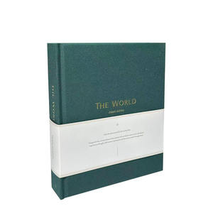 Carnet de notes A5 de luxe en lin vert de haute qualité, reliure cousue, couverture rigide, cadeau d'affaires, personnalisable, imprimé et estampé à chaud, édition 2026 - Product Image 1