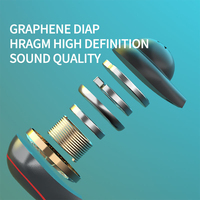Earphone klip terbuka, konduksi tulang nirkabel olahraga earphone TWS earbud earphone terbaik headphone klip telinga OEM