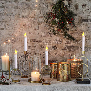 Set of 6 Flameless LED <strong>Taper</strong> <strong>Candles</strong> Lights Battery Operated Candlesticks with Warm <strong>White</strong> Flickering Fake Floating <strong>Taper</strong> <strong>Candles</strong> - Product Image 3