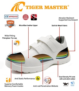 Nuove <span class=keywords><strong>Scarpe</strong></span> <span class=keywords><strong>Antinfortunistiche</strong></span> Bianche 2026 in Microfibra, Antiscivolo, con Puntale in Fibra di Vetro, Antiperforazione, Serie Cucina, Senza Lacci - Product Image 6