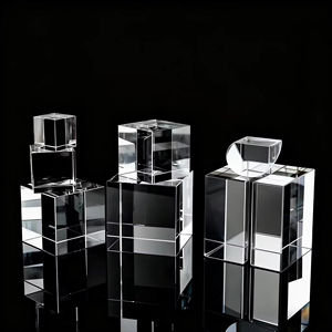 Hbl נקה מספר גדלים גודל בלוק קובייה גביש עבור חומר חריטה לייזר 3D חומר חריטה לייזר בלוק חריטה לייזר - Product Image 5