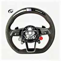 Volant en cuir et fibre de carbone avec LED, compatible avec Audi TT R8 TTRS TTS MK2 MK3 RS7 RS6 RS5 RS4 RS3 S3 S4 S5 S6 S7 A4 A6