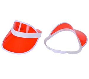 Gorra de sol de PVC transparente con visera superior vacía, color caramelo de verano, con logo personalizado, para bicicleta, venta al por mayor, gorra de playa - Product Image 6