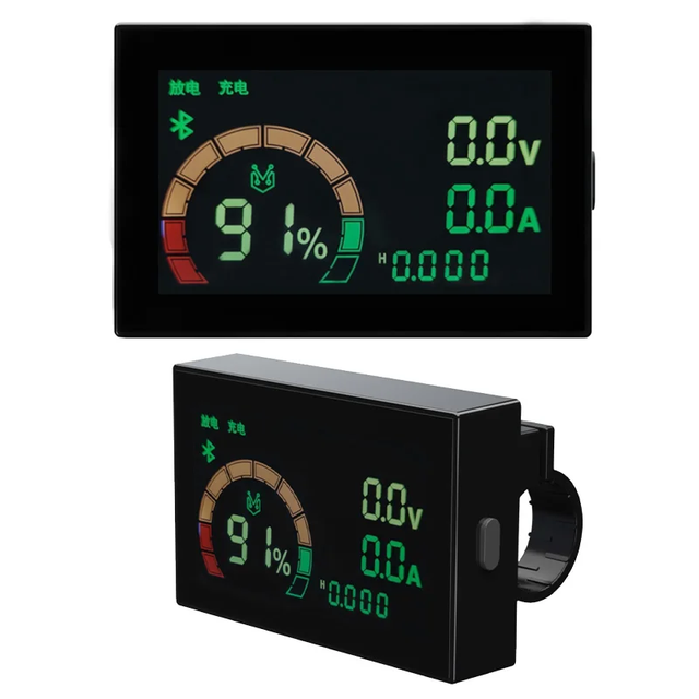 ANT BMS 1.6-4.3" LCD Black Touch Display 4S-32S 24V-150V Li-ion/LiFePO4 Voltage/Current/Capacity Monitor //Plug&Play