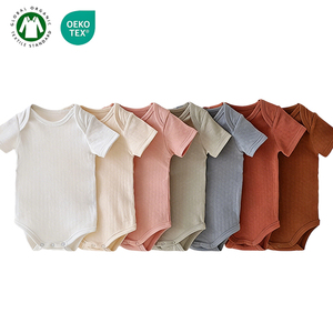 OEM-Pronto Premium Customizável Atacado Suprimentos 100% Algodão Orgânico Infantil Bodysuits - Product Image 1