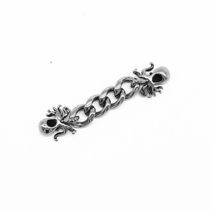 yunnique - Fornituras para pulseras de cadena de pulpo de acero inoxidable para la fabricación de joyas, forma irregular, color retro brillante, teñido en negro - Product Image 2