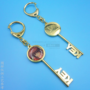 <b>Anime</b> <b>Keychain</b> Zinc Alloy Gold Plated Custom Logo Pendant Advertising Gift Promotion Item - Product Image 3