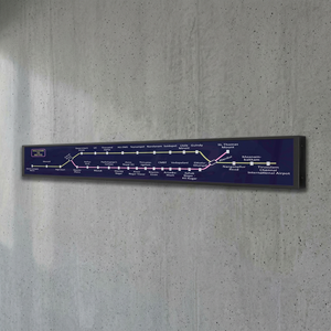 Écran LED mural pour affichage de la carte du métro 2,88 m x 1,92 m P3.0, écran barre extensible intérieur pour la signalisation directionnelle des métros - Product Image 1
