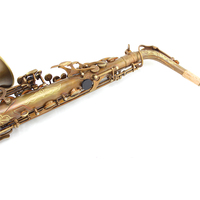 Vintage Series Eb Alto Saxophone with Abalone Inlay Gold Lacquer Finish Brass Body for Performance