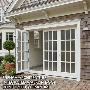 Custom Size 8x8 Aluminum French Style <strong>Garage</strong> <strong>Door</strong> <strong>with</strong> <strong>Integrated</strong> Walk <strong>Door</strong> Rust Resistant Long <strong>Service</strong> Life - Product Image 6