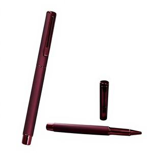 Bolígrafo Metálico con Recubrimiento UV Ecológico Color Granate para Hombre, Uso en Oficina, Logotipo Personalizado, Regalo Promocional - Product Image 1